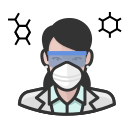 Coronavirus,Female,N-95 mask,Virologist,White